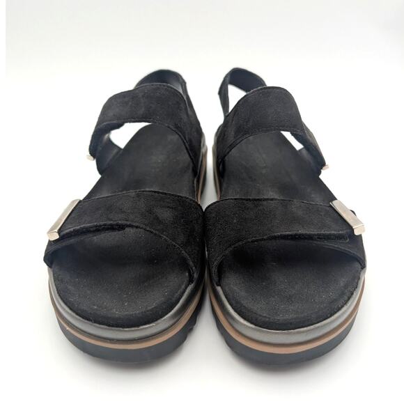 Mephisto Dominica Platform Sandals Women's Black Velsport Size US7 EU37 - Picture 2 of 12